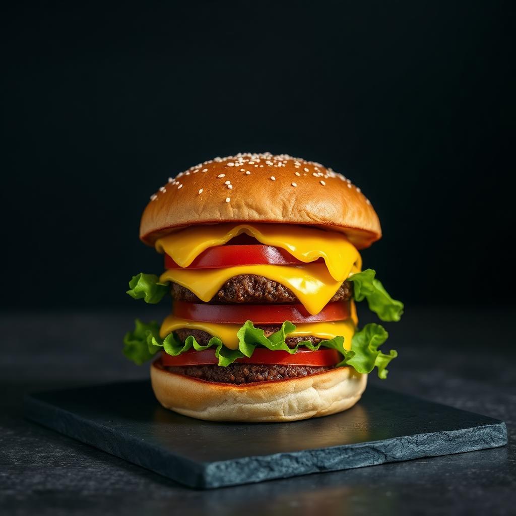Towering smash burger
