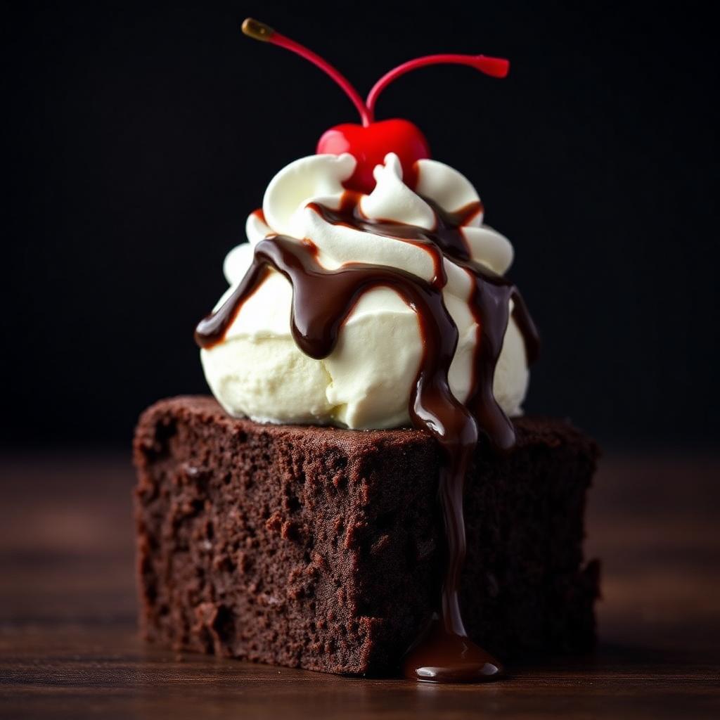 Brownie sundae